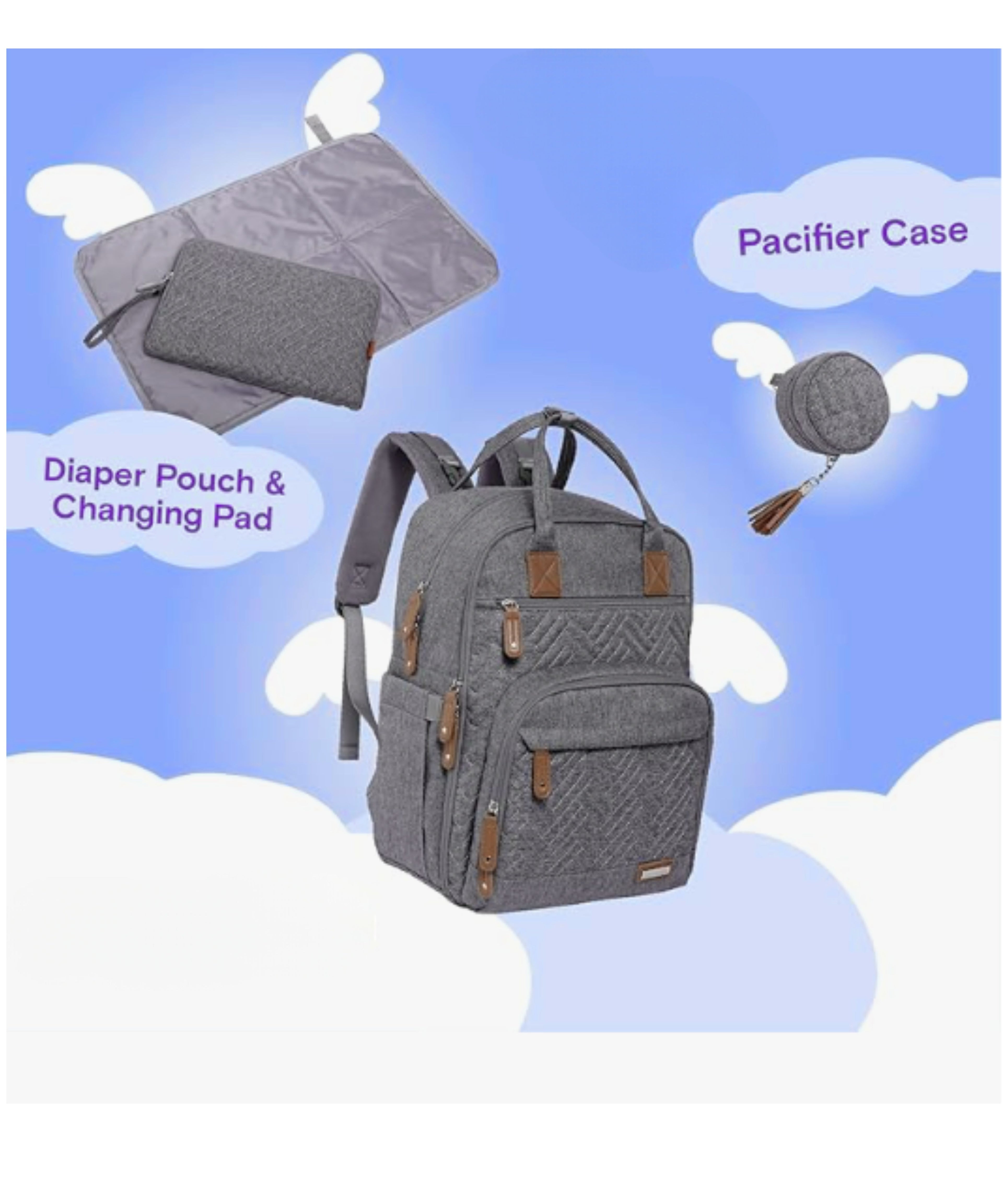 Diaper Bag Backpack, iniuniu Large Baby Bags