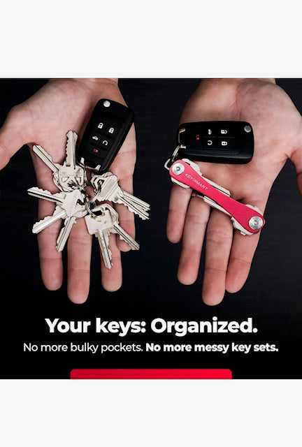 KEY SMART COMPACT KEY HOLDER - BLACK - HOLDS UP TO 8 KEYS