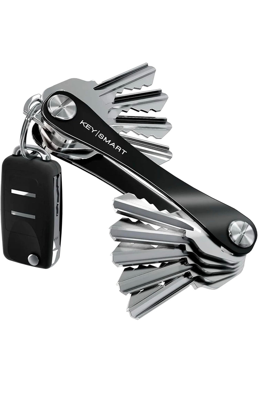KEY SMART COMPACT KEY HOLDER - BLACK - HOLDS UP TO 8 KEYS