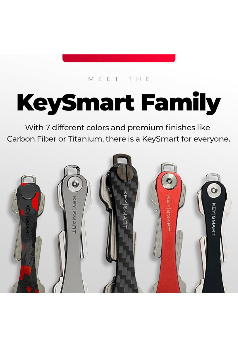 KEY SMART COMPACT KEY HOLDER - BLACK - HOLDS UP TO 8 KEYS